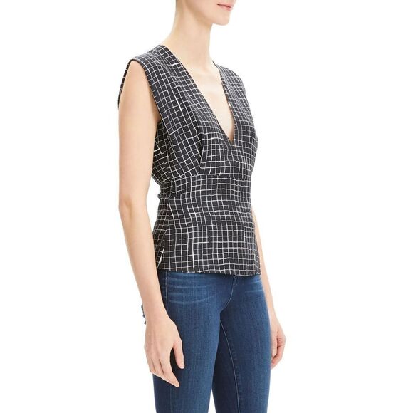 New. Theory black silk top. - Picture 2 of 15